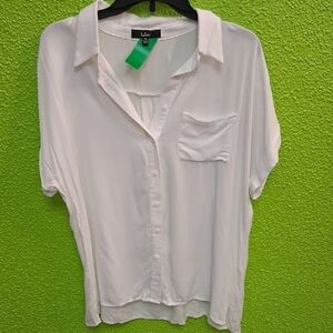 Lulu's White Button Down Shirt